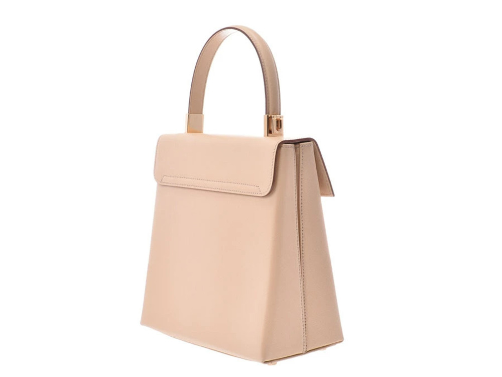 Salvatore Ferragamo Handbag Gancini Beige Strap Calfskin Tan